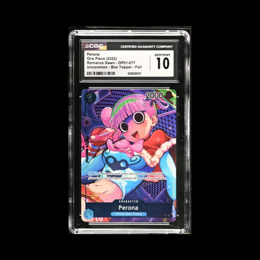 One Piece Slab Perona OP01-077 CGC 10 Gem 2022