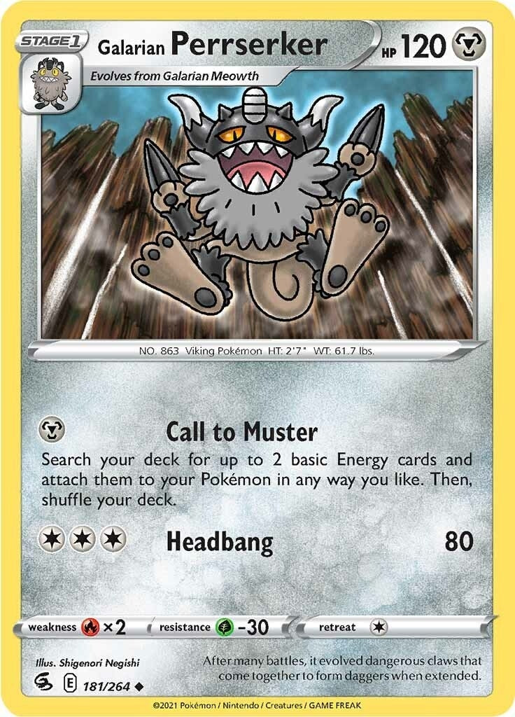 Galarian Perrserker (181/264) (SWSH08)