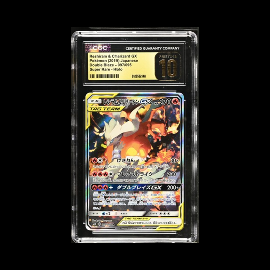 Pokemon JP Slab Reshiram & Charizard GX 097 CGC 10 Pristine 2019