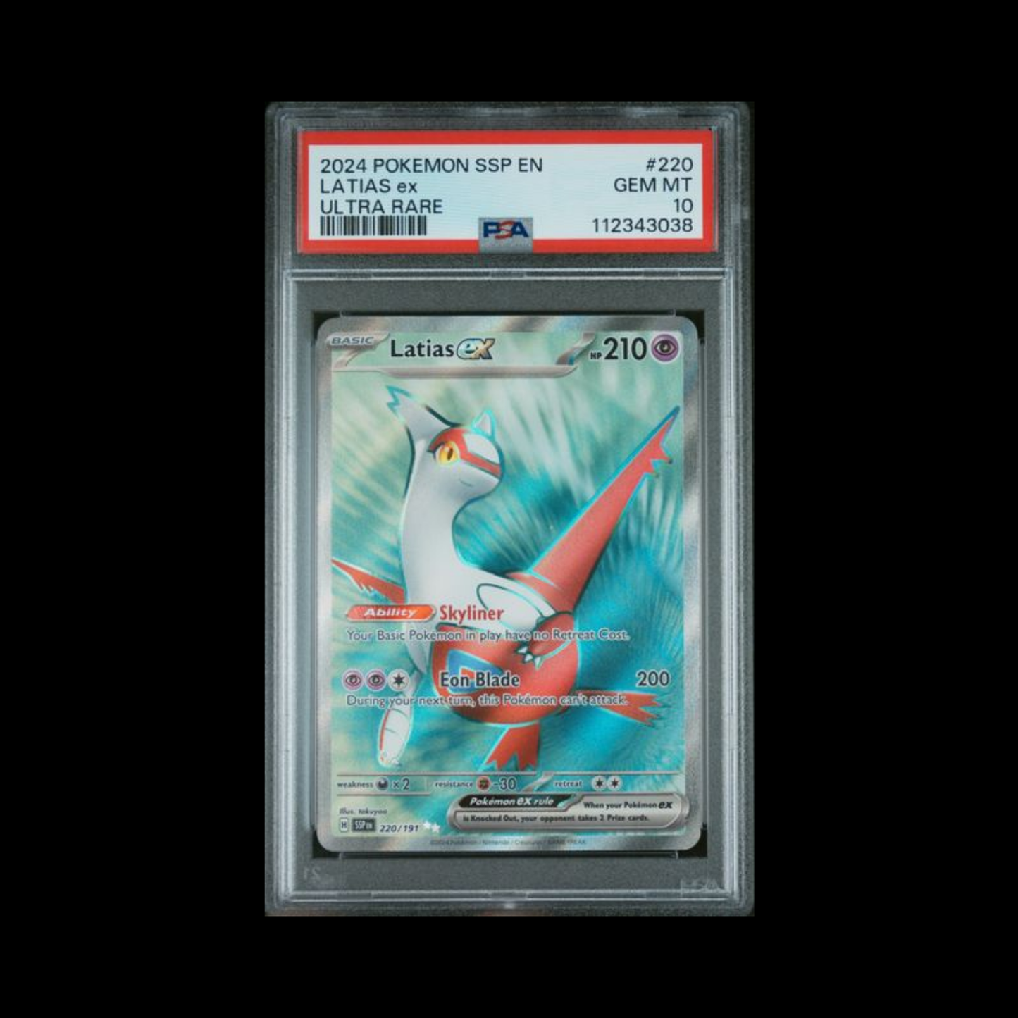 Pokemon Slab Latias EX 220 PSA 10 Gem 2024