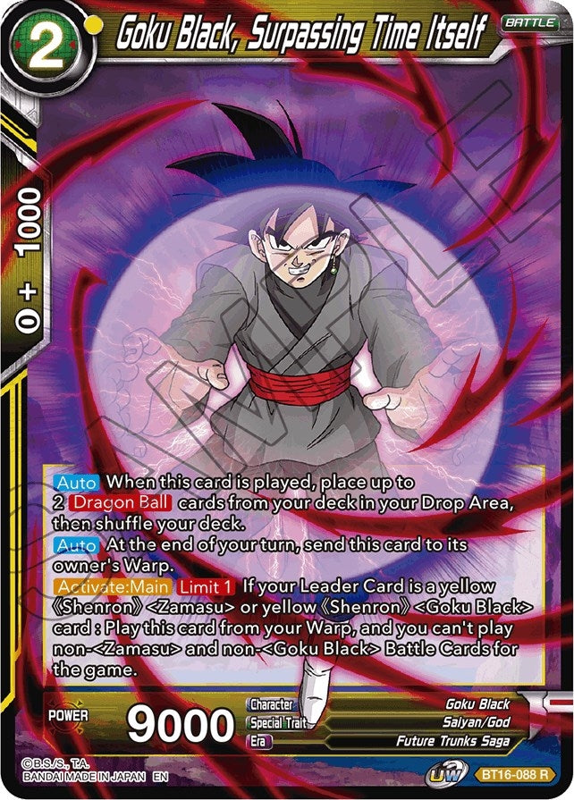 Goku Black, Surpassing Time itself (BT16-088) (Realm of the Gods) (DBS-B16)