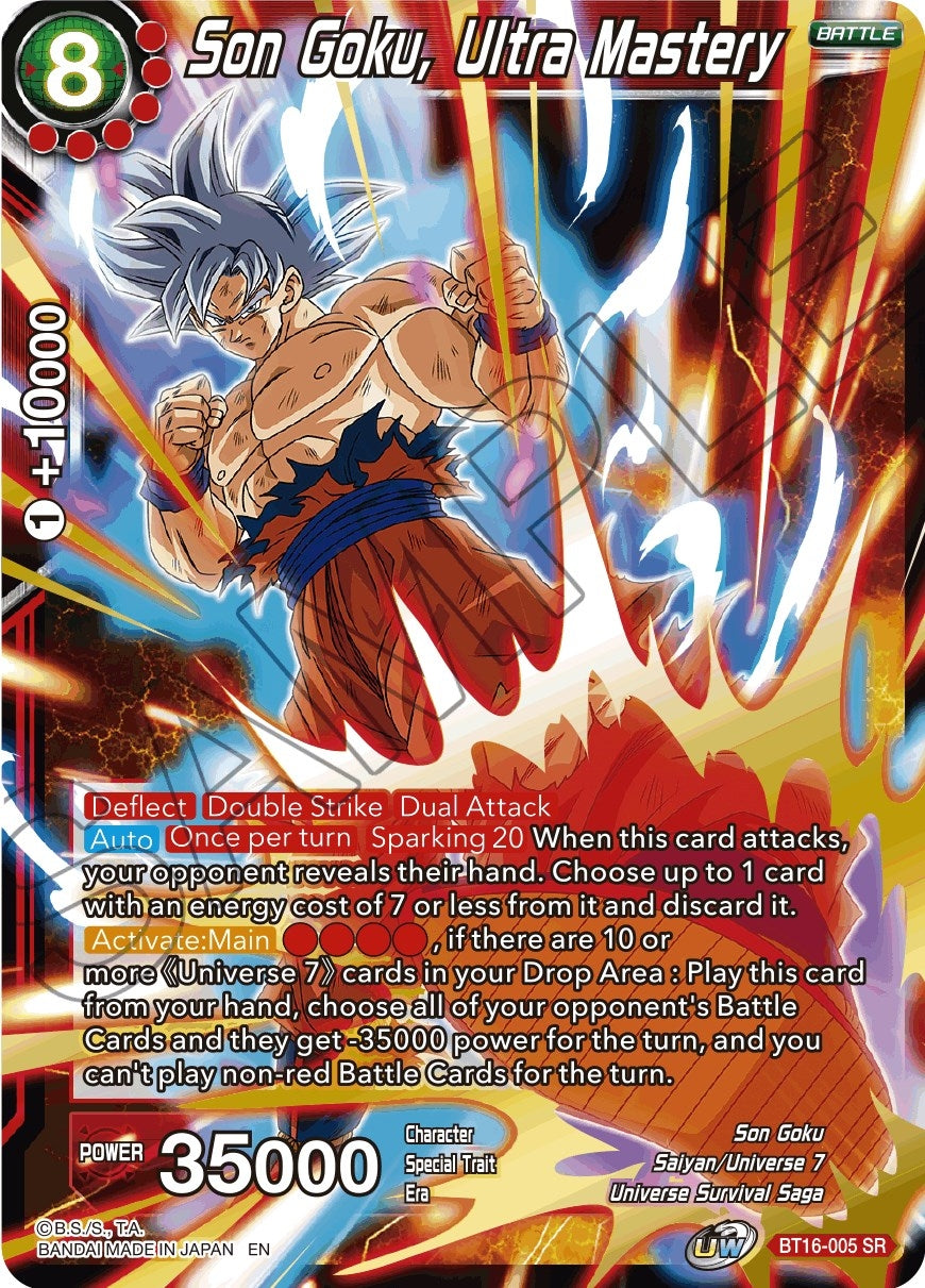 Son Goku, Ultra Mastery (BT16-005) (Realm of the Gods) (DBS-B16)