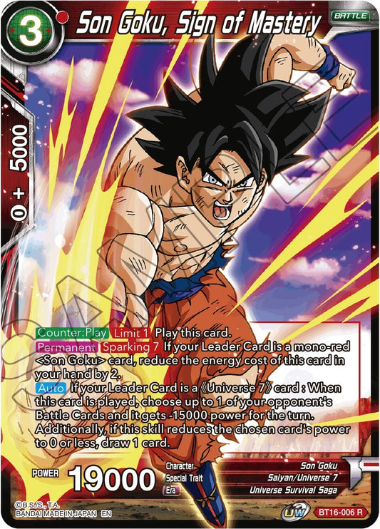 Son Goku, Sign of Mastery (BT16-006) (Realm of the Gods) (DBS-B16)