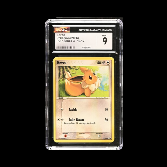 Pokemon Slab Eevee Pop Series 3 13 CGC 9 Mint 2006