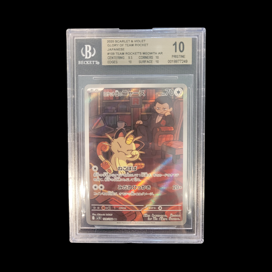 Pokemon JP Slab Meowth 109 BGS Pristine 10 2025