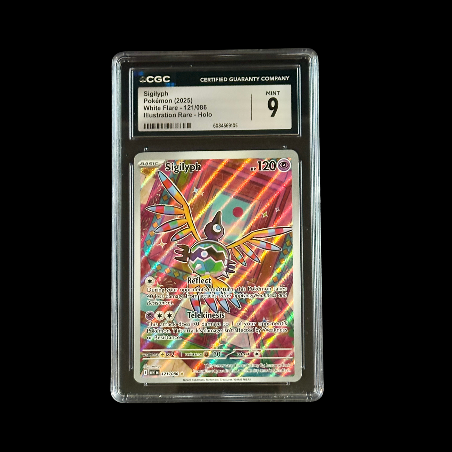 Pokemon Slab Sigilyph 121/086 CGC 9 Mint 2025