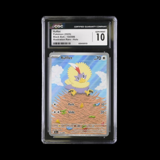 Pokemon Slab Rufflet 154 2025 CGC 10 Gem Mint