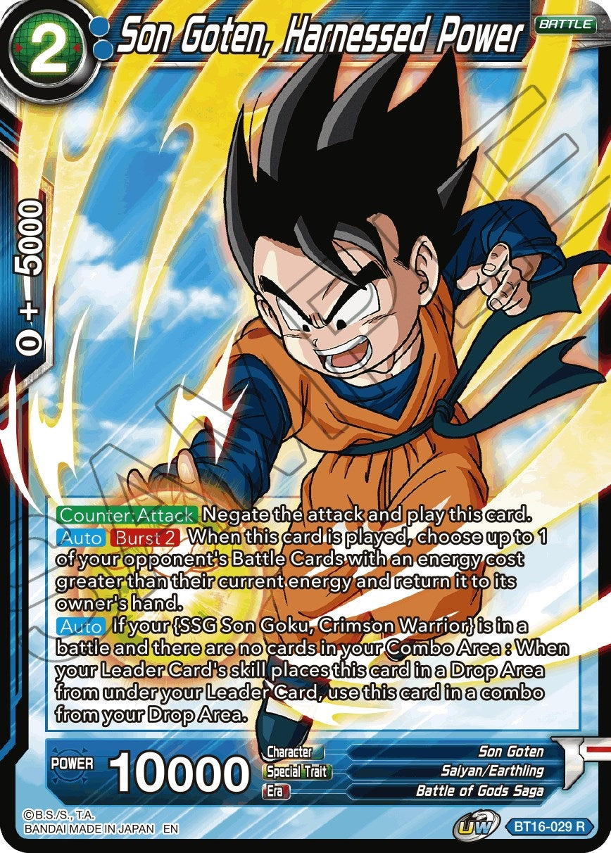 Son Goten, Harnessed Power (BT16-029) (Realm of the Gods) (DBS-B16)