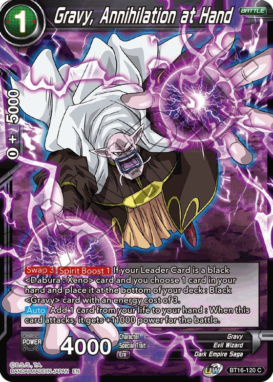 Gravy, Annihilation at Hand (BT16-120) (Realm of the Gods) (DBS-B16)