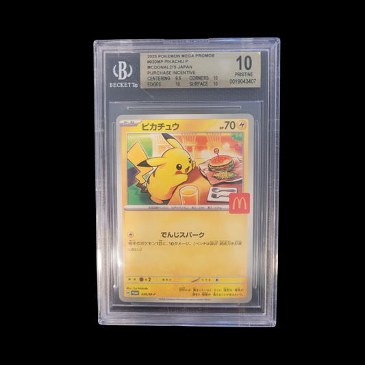 Pokemon JP Slab Pikachu 020 BGS Pristine 10 2025