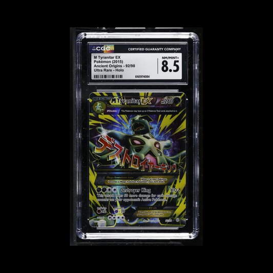 Pokemon Slab Mega Tyranitar EX 92 CGC 8.5 Near Mint+ 2015