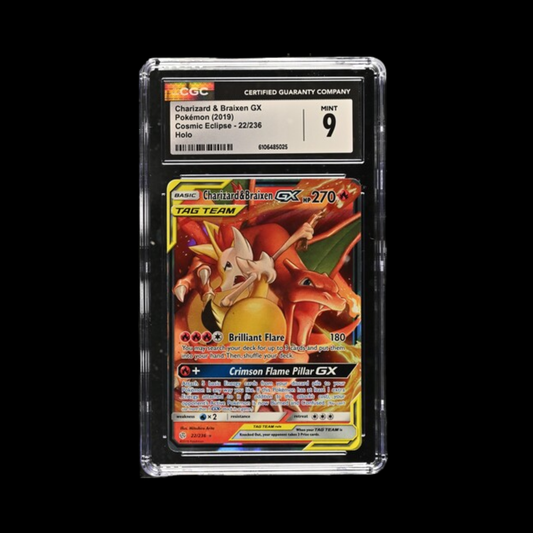 Pokemon Slab Charizard & Braixen 22 2019 CGC 9 Mint