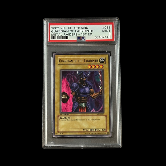Yu-Gi-Oh! Slab Guardian Of The Labyrinth Metal Raiders 1st Edition MRD-083 PSA 9 Mint 2002