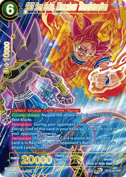 SSG Son Goku, Miraculous Transformation (SPR) (BT16-024) (DBS-B16)