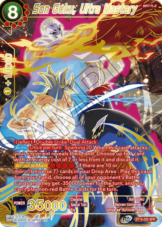 Son Goku, Ultra Mastery (SPR) (BT16-005) (DBS-B16)