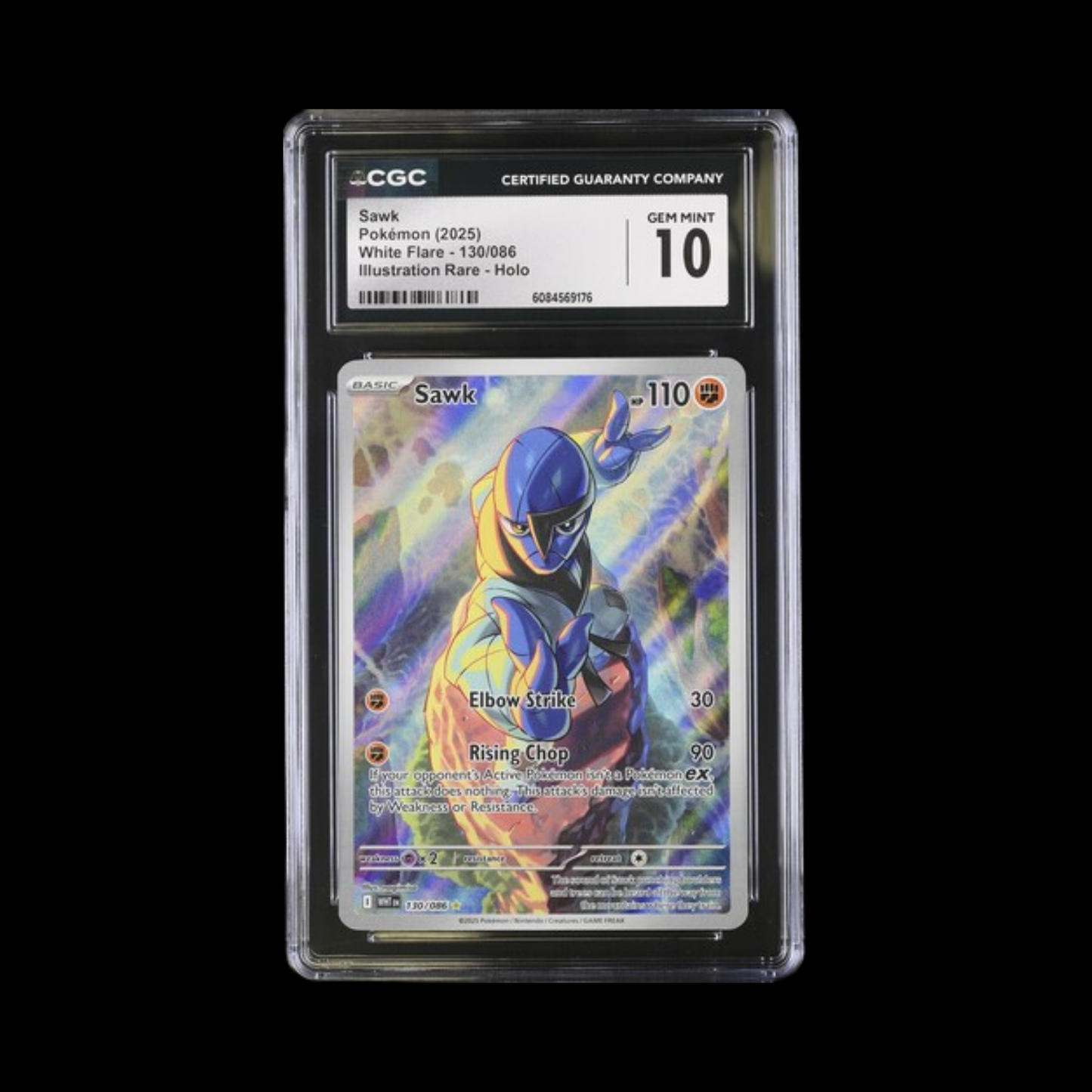 Pokemon Slab Sawk 130 2025 CGC 10 Gem Mint