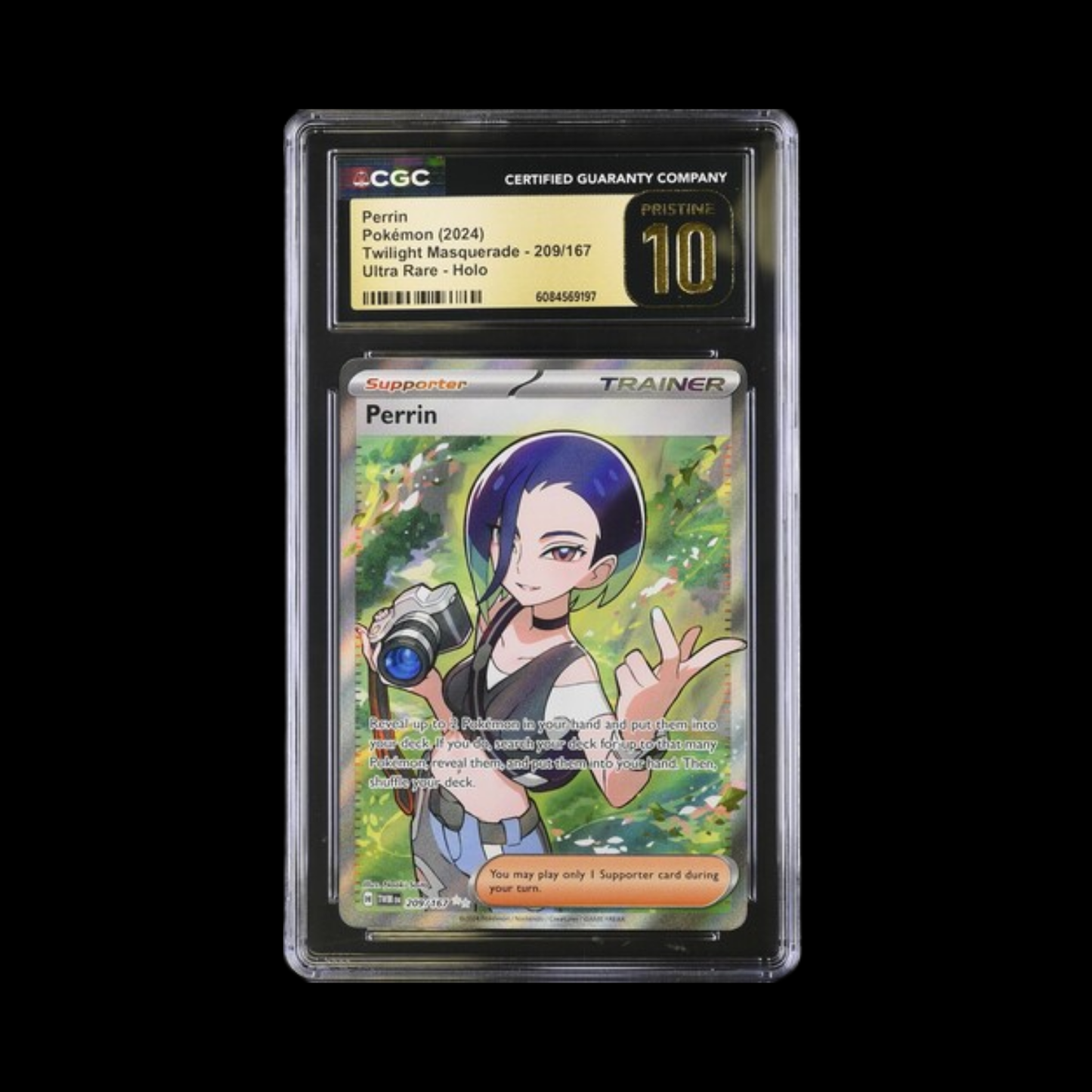 Pokemon Slab Perrin 209 2024 CGC Pristine 10