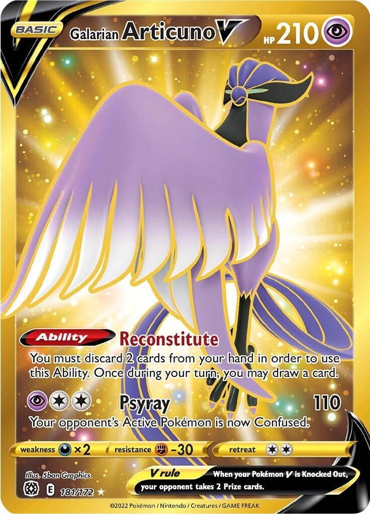 Galarian Articuno V (Secret) (181/172) (SWSH09)