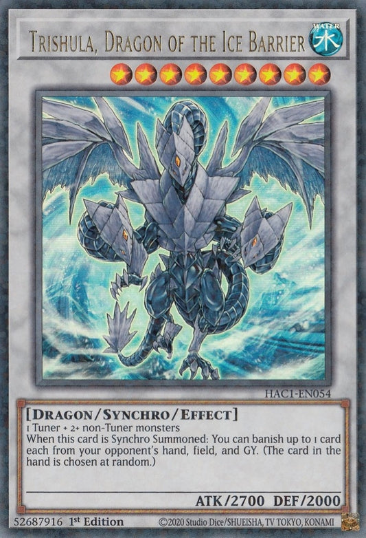 Trishula, Dragon of the Ice Barrier (Duel Terminal) (HAC1-EN054) (HAC1)
