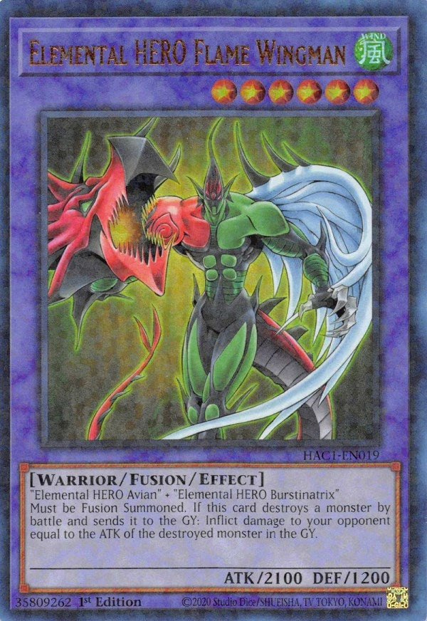 Elemental HERO Flame Wingman (Duel Terminal) (HAC1-EN019) (HAC1)