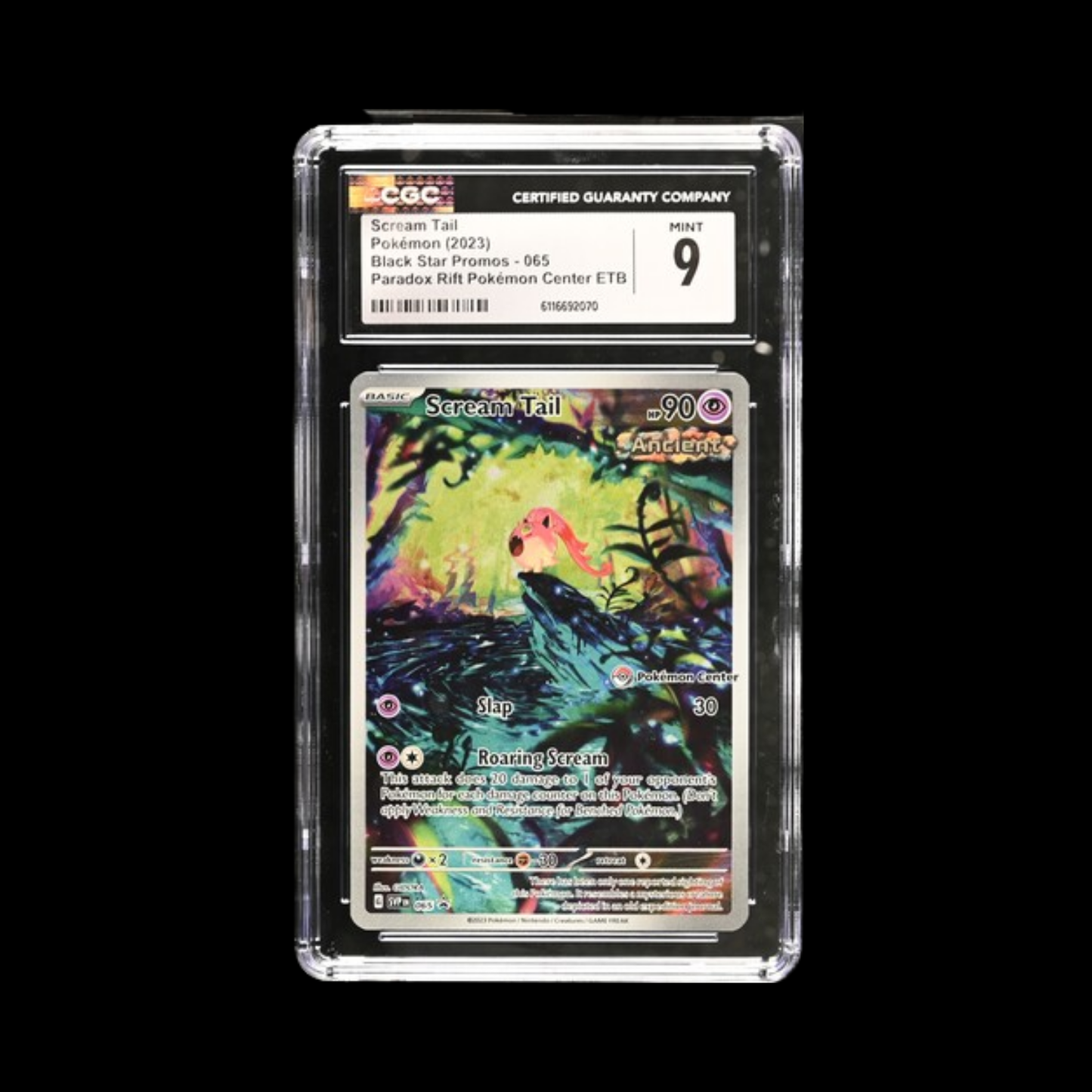 Pokemon Slab Scream Tail Pokemon Center 065 CGC 9 Mint 2023