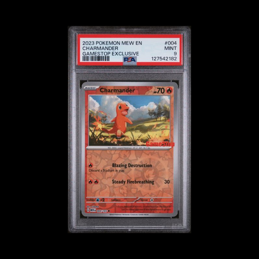 Pokemon Slab Charmander Gamestop Promo 004 PSA 9 Mint 2023