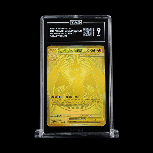 Pokemon Slab Mega Charizard Y EX 294 Tag 9 Mint 2026