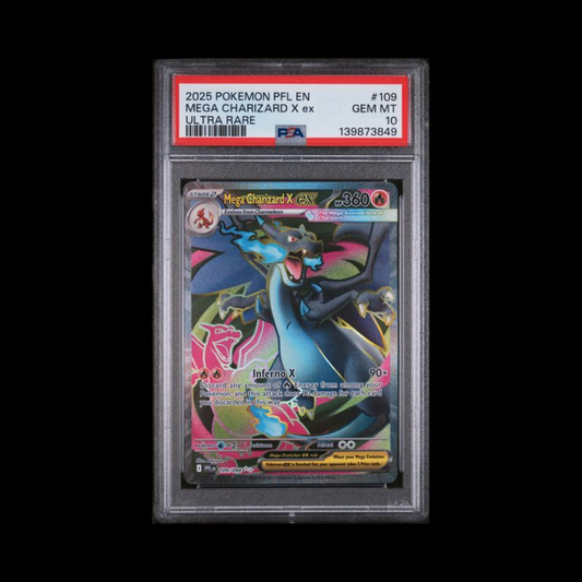 Pokemon Slab Mega Charizard X EX 109 PSA 10 Gem 2025