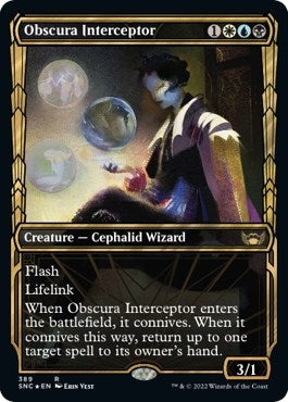 Obscura Interceptor (Gilded Foil) (389) (SNC)