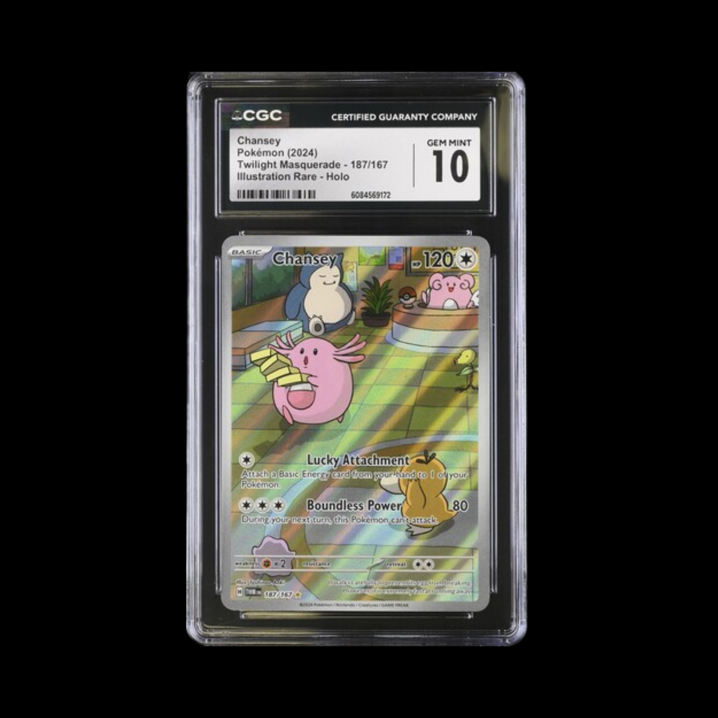 Pokemon Slab Chansey 187 2024 CGC 10 Gem Mint