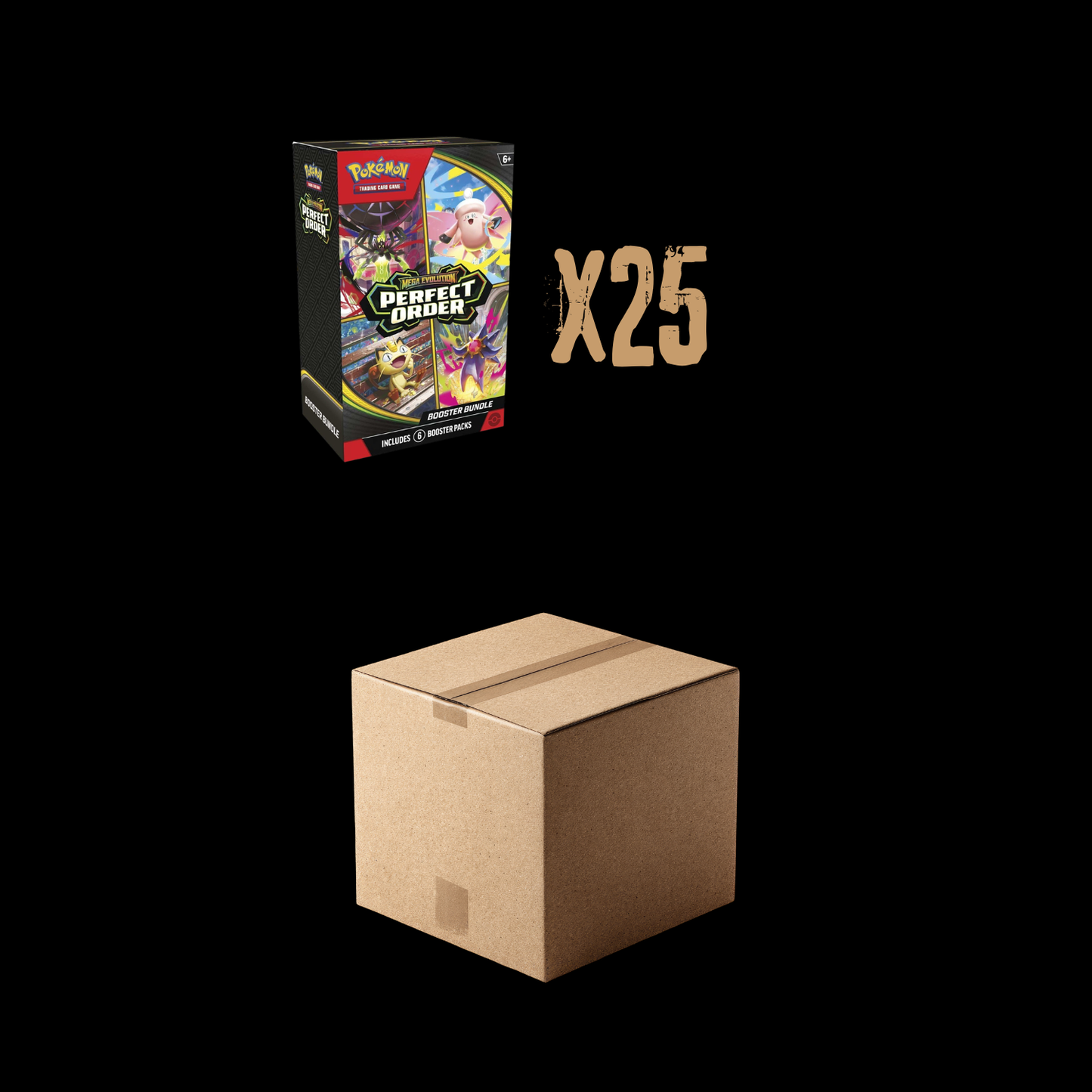 Pokemon Mega Evolution Perfect Order 25x Booster Bundle Sealed Case (Ships March 27th)