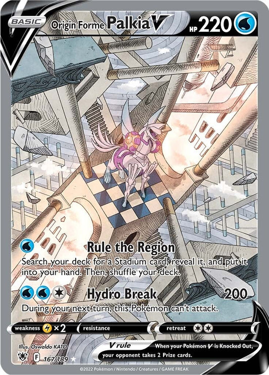 Origin Forme Palkia V (Alternate Full Art) (167/189) (SWSH10)