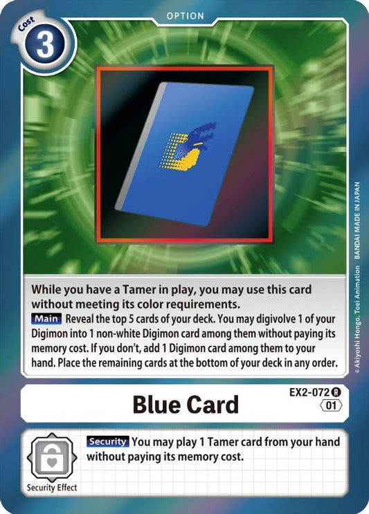 Blue Card (EX2-072 R) (EX02)