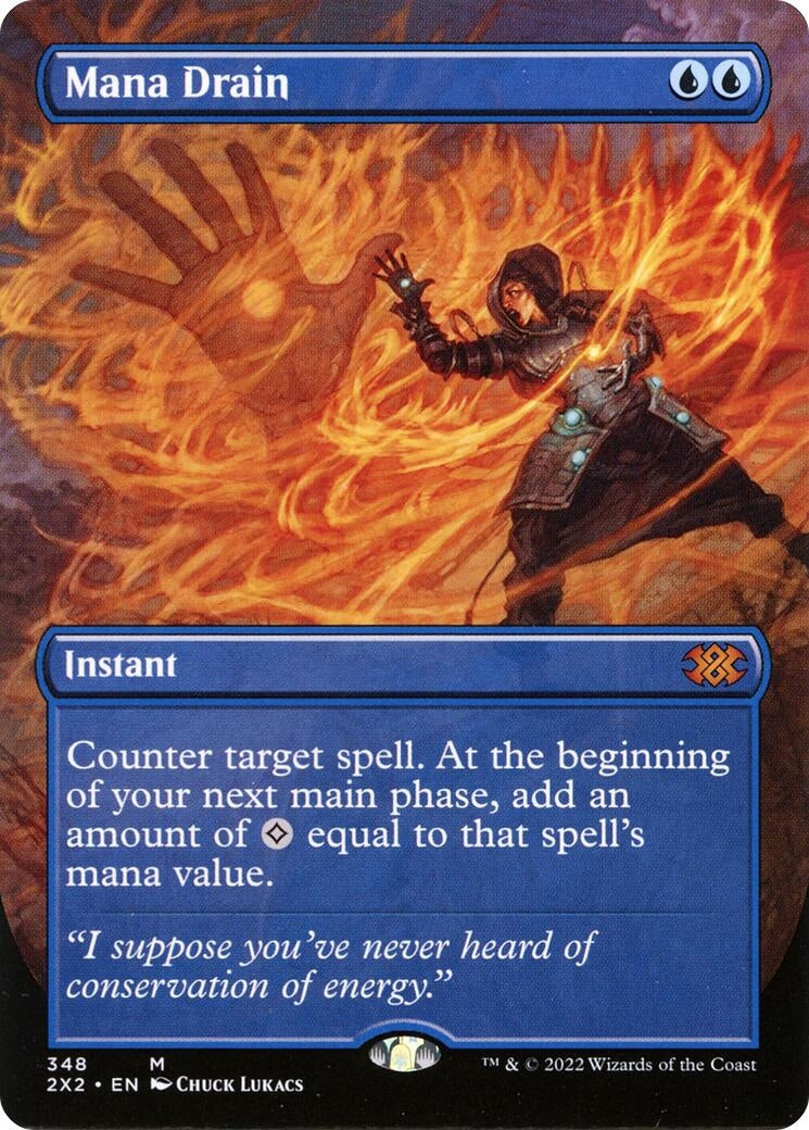 Mana Drain (Borderless) (348) (2X2)