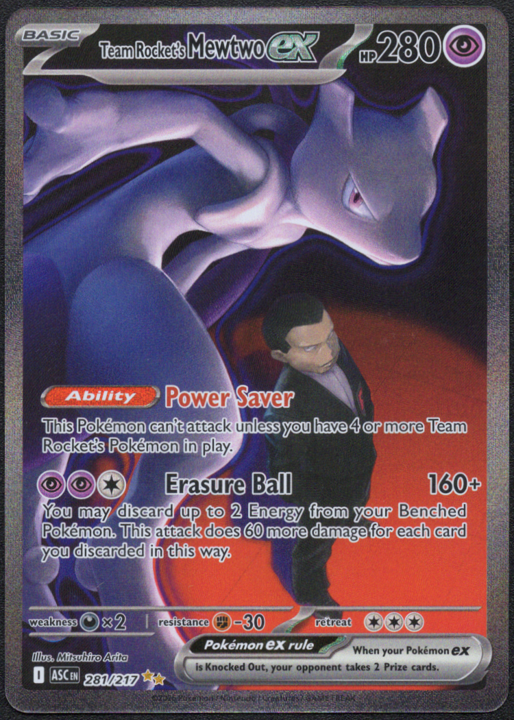 Team Rocket's Mewtwo ex (281/217) (ASC)