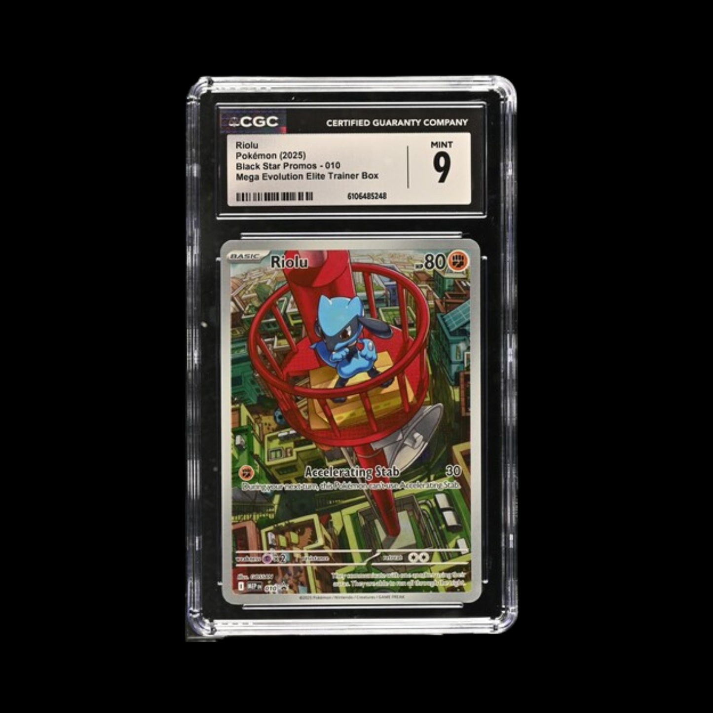 Pokemon Slab Riolu 010 2025 CGC 9 Mint