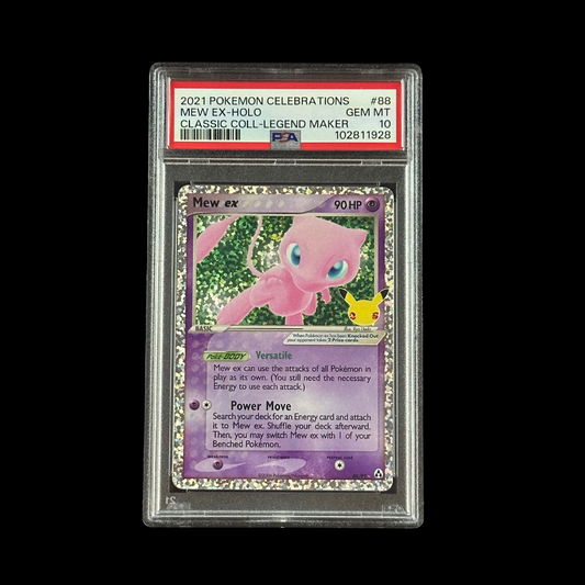 Pokemon Slab Mew EX Celebrations Holo 88/92 PSA 10 Gem 2021