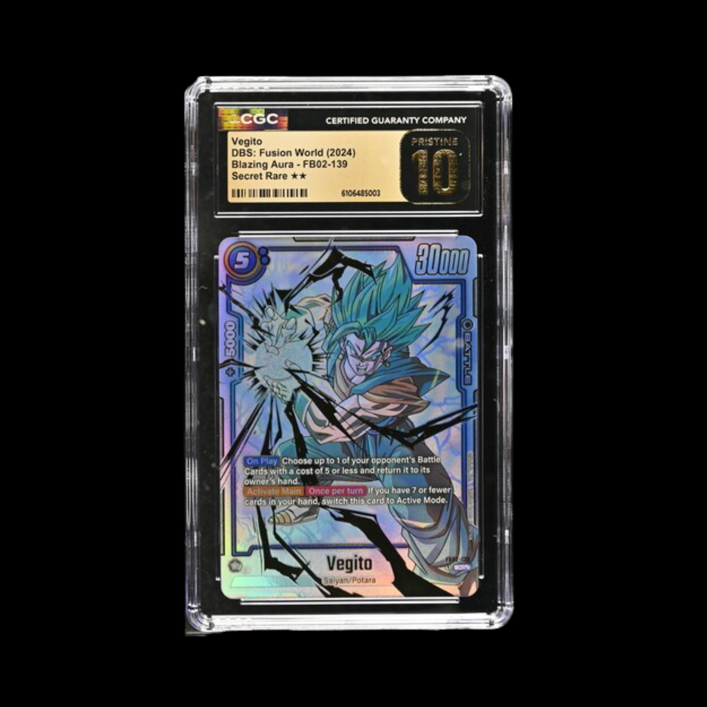 Dragon Ball Super Fusion World Slab Vegito FB02-139 Pristine 10