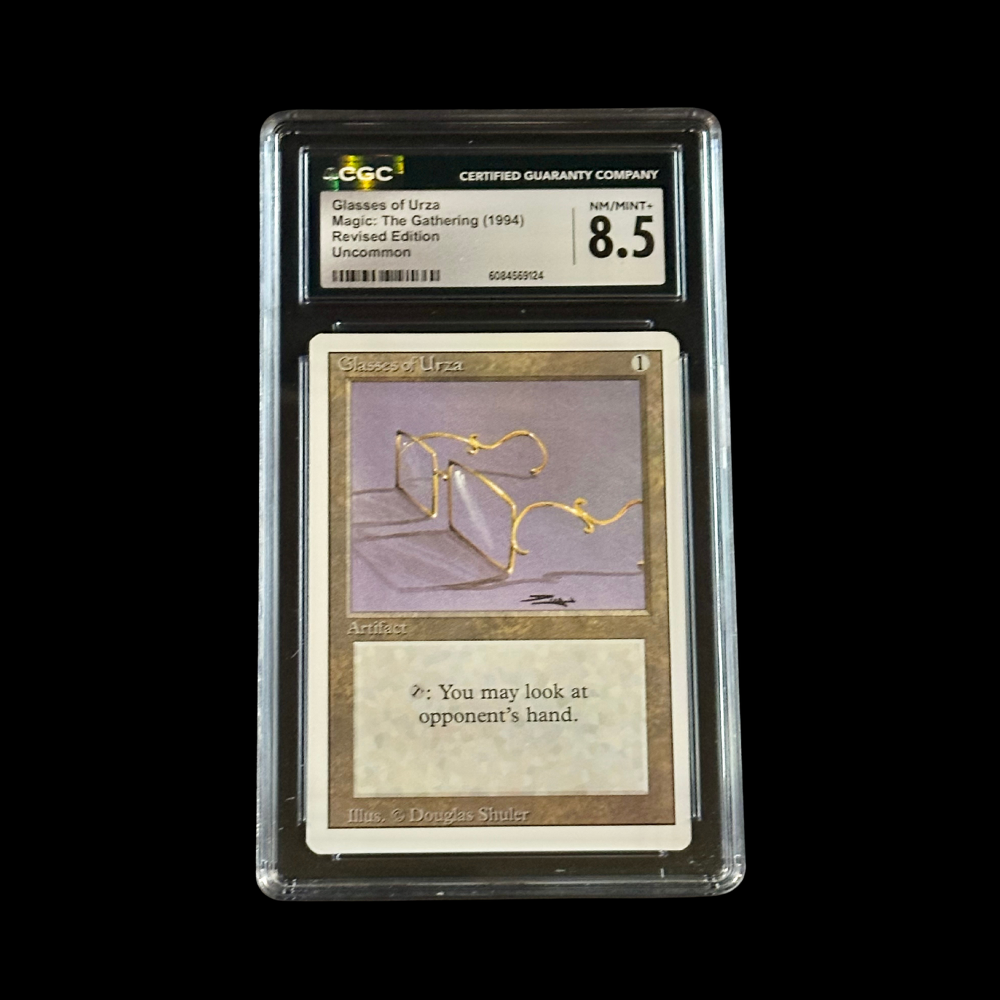 MTG Magic The Gathering Slab Glasses Of Urza Revised CGC 8.5+ 1994