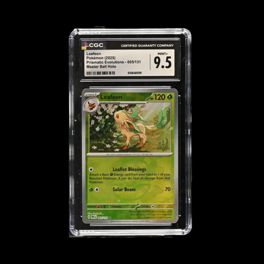 Pokemon Slab Leafeon 005 Master Ball 2025 CGC 9.5 Mint+