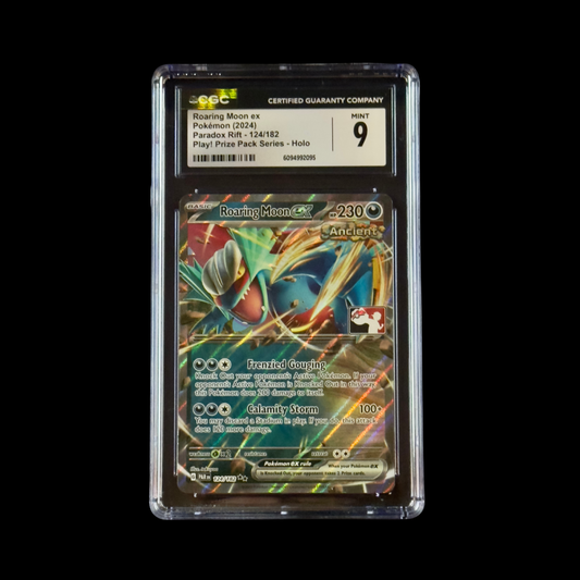 Pokemon Slab Roaring Moon Ex Prize Pack 124 CGC 9 Mint 2024