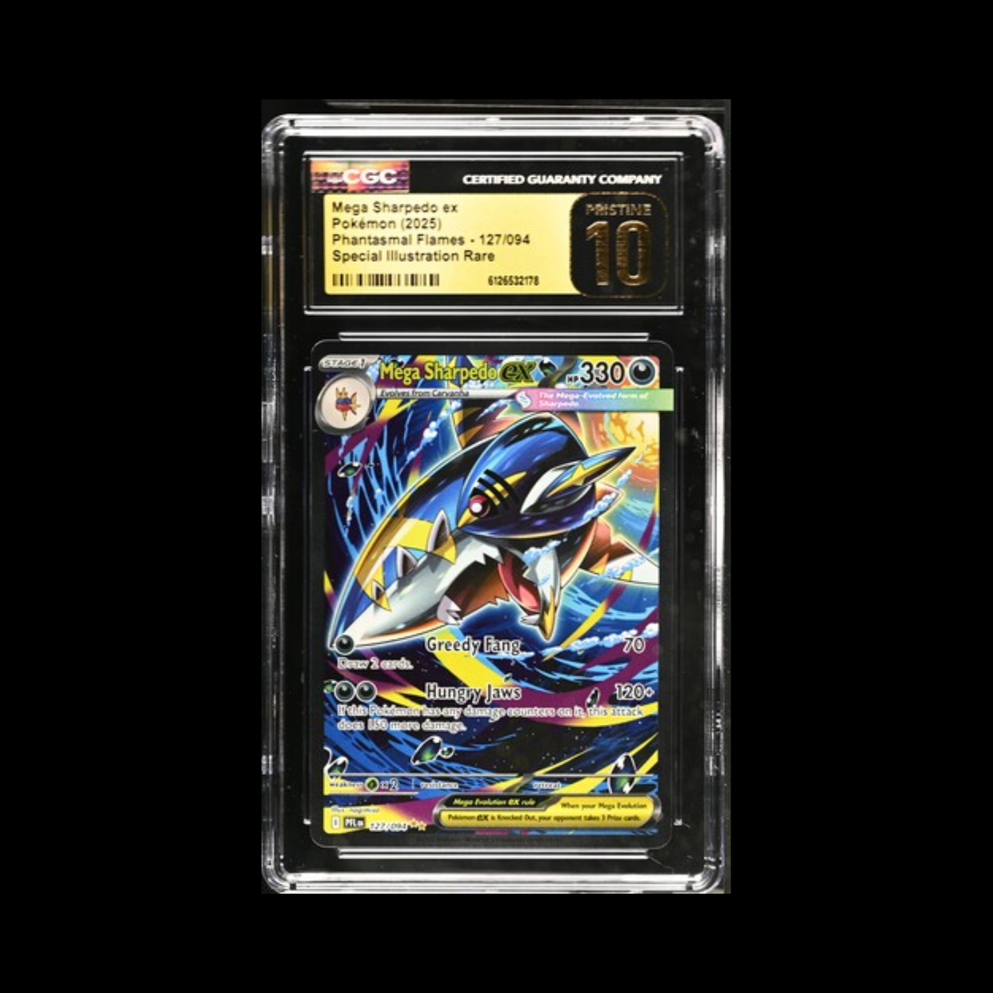 Pokemon Slab Mega Sharpedo EX 127 CGC Pristine 10 2025
