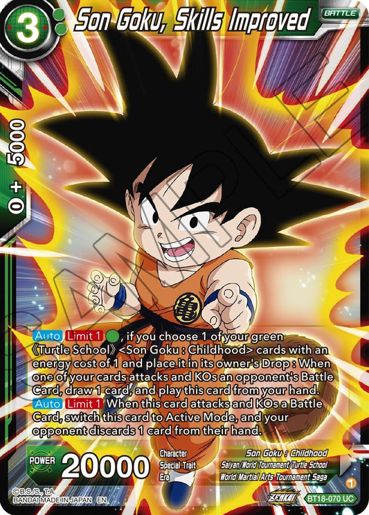 Son Goku, Skills Improved (BT18-070) (Dawn of the Z-Legends) (DBS-B18)