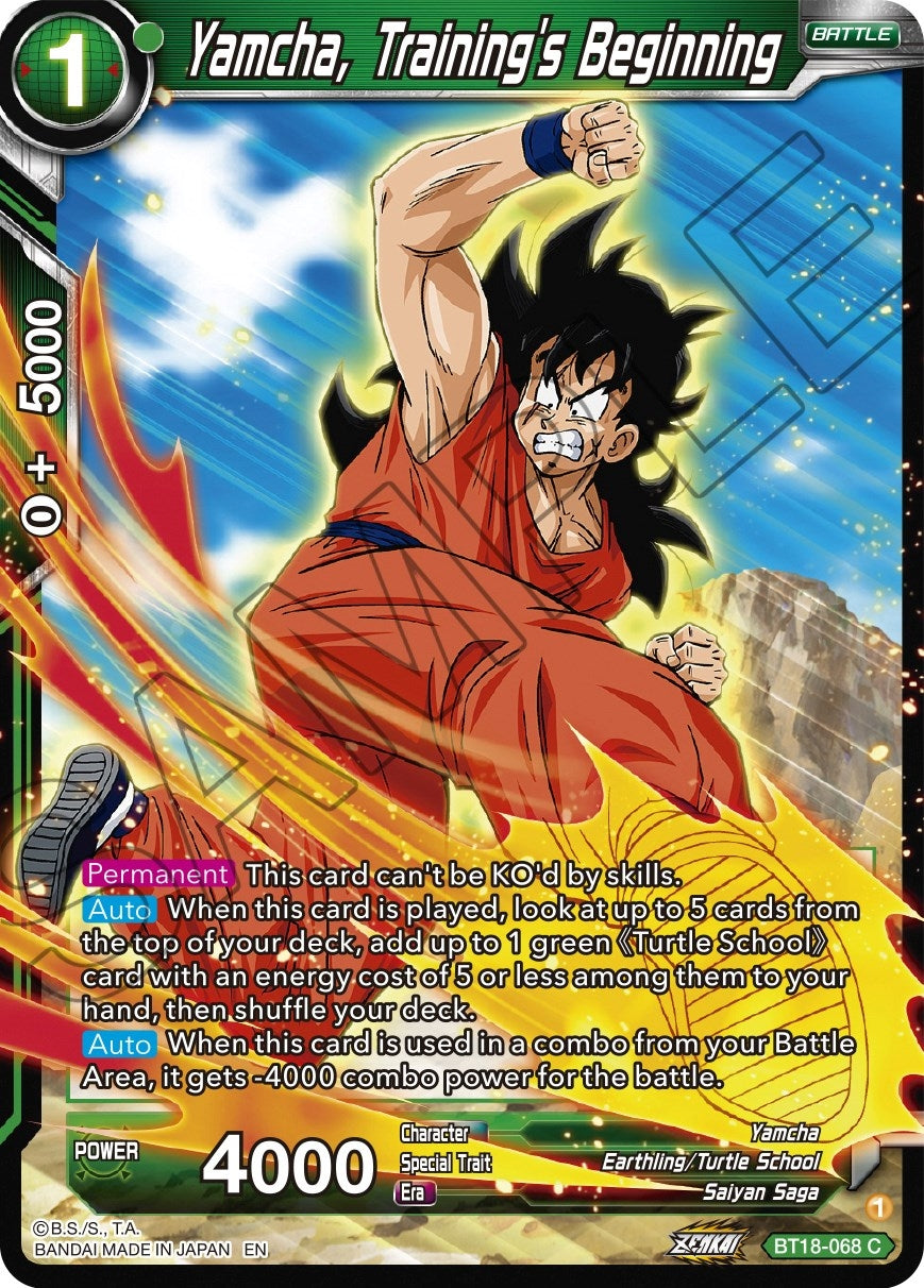 Yamcha, Training's Beginning (BT18-068) (Dawn of the Z-Legends) (DBS-B18)