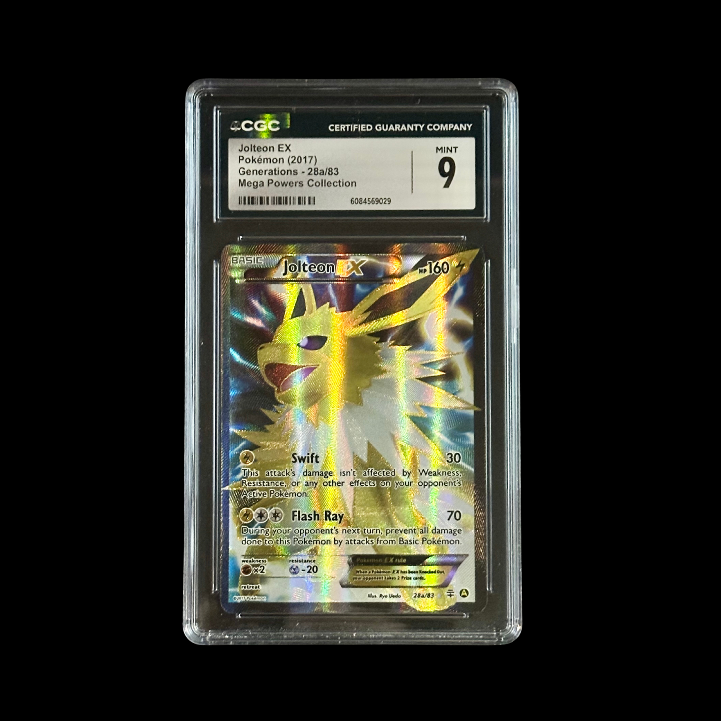 Pokemon Slab Jolteon EX 28a/83 CGC 9 Mint 2017