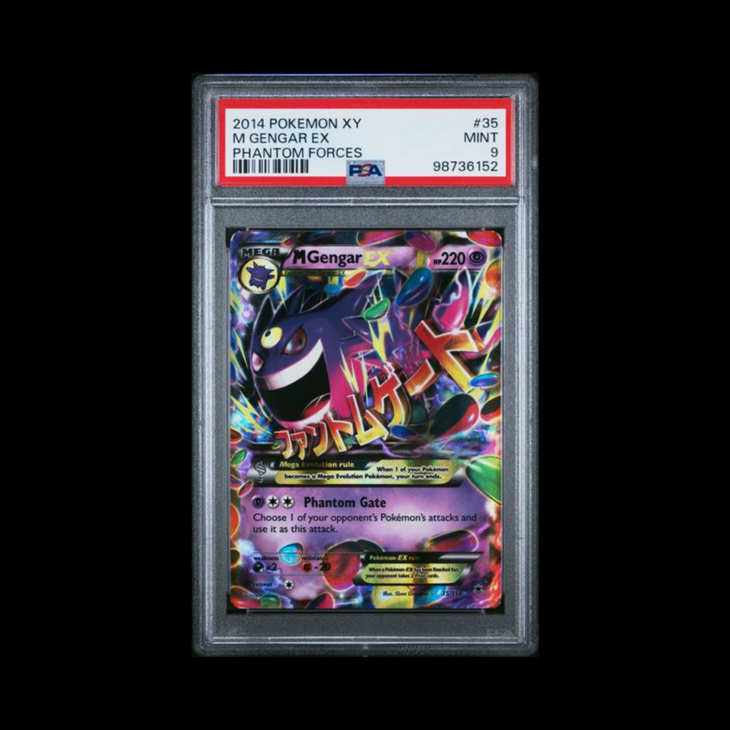 Pokemon Slab M Gengar EX 35 PSA 9 Mint 2014