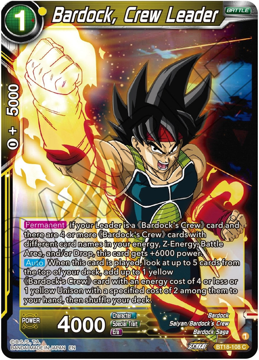 Bardock, Crew Leader (BT18-108) (Dawn of the Z-Legends) (DBS-B18)