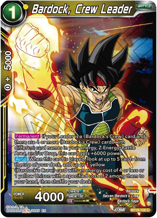 Bardock, Crew Leader (BT18-108) (Dawn of the Z-Legends) (DBS-B18)