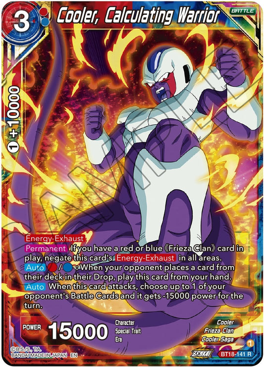 Cooler, Calculating Warrior (BT18-141) (Dawn of the Z-Legends) (DBS-B18)