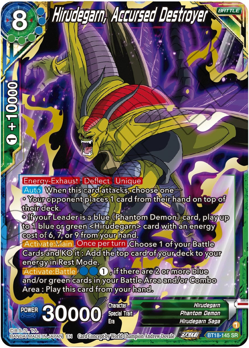 Hirudegarn, Accursed Destroyer (BT18-145) (Dawn of the Z-Legends) (DBS-B18)